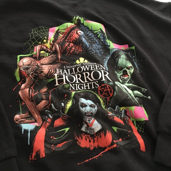 Universal Studios Halloween Horror Nights Hoodie Mens Large Sweatshirt 2024 - Picture 6 of 8